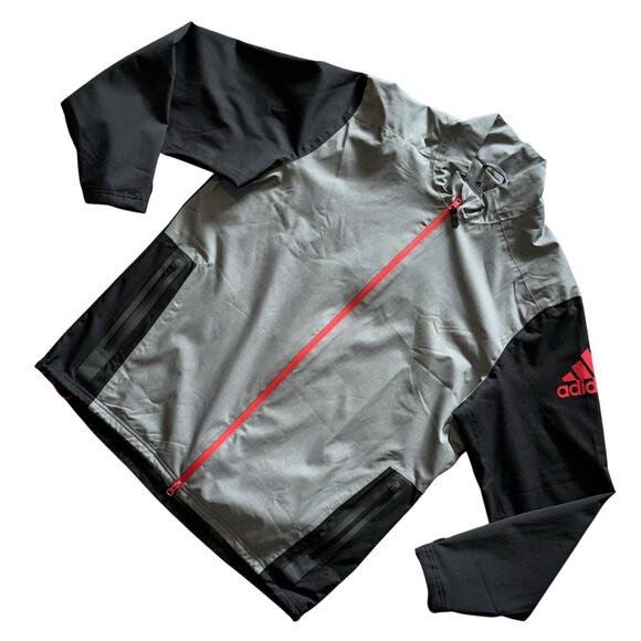 Adidas Men's Climaproof Jacket XL Full Zip Ventilated Windbreaker Pockets Golf - Picture 6 of 11